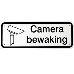 Waarschuwingsbord - Camerabewaking